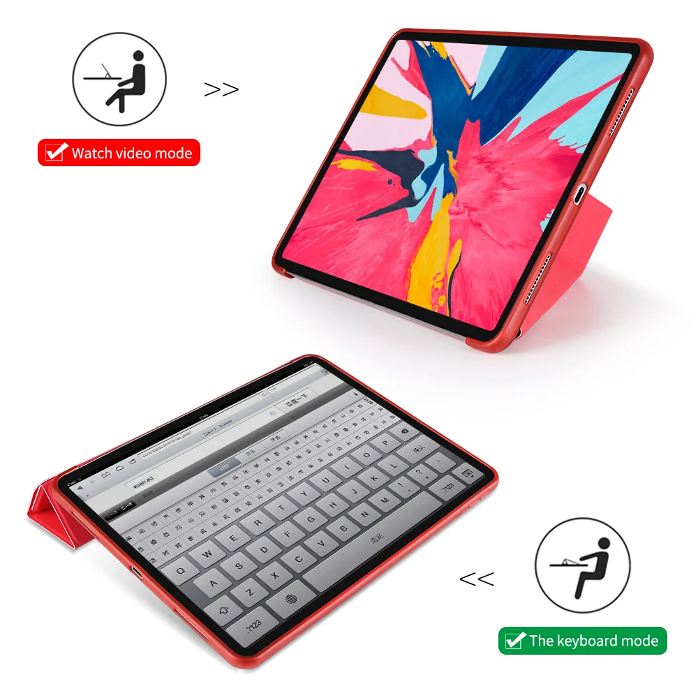 Чехол для iPad Pro 11, умный чехол, мягкий силиконовый многоразовый Чехол для iPad Pro 11 дюймов, кожаный магнитный чехол для Pro 11