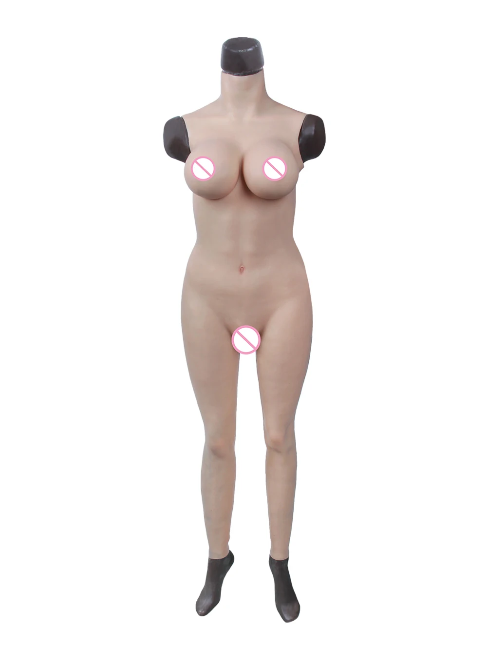 Liquid Silicone Breast Fake Chest Bust Relastic  Vagina Bodysuit For Crossdresser Cosplay Transgender Drag Queen U-CHARMMORE