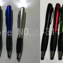Продвижение свет Стилус Шариковая ручка сенсорный экран светодиод шариковая ручка печати логотип