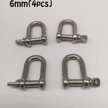 

6mm ,4pcs stainless steel 304 dee shackle , High quality shackle , dee shackle
