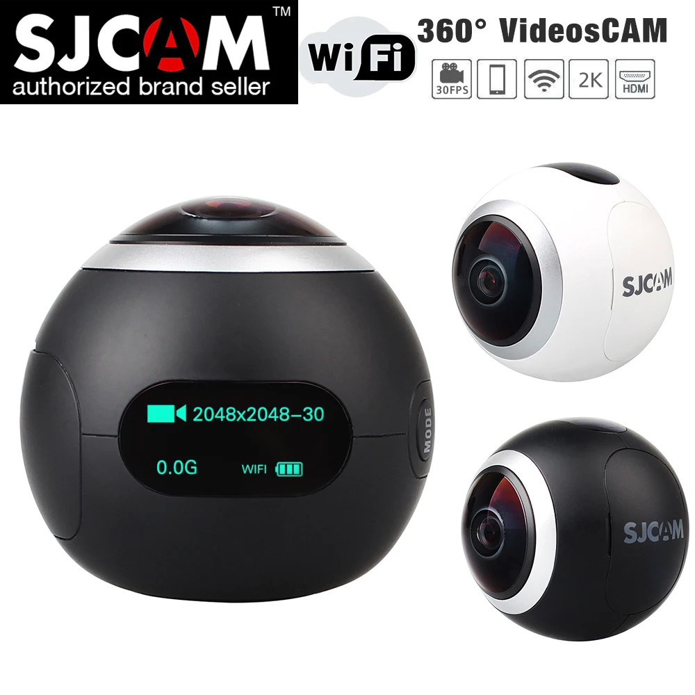 

New Arrive Original SJCAM SJ360 Panorama WiFi 2K 30fps 12MP Fisheye Lens 220 Degree NTK 96660 Sports Action Mini Camera