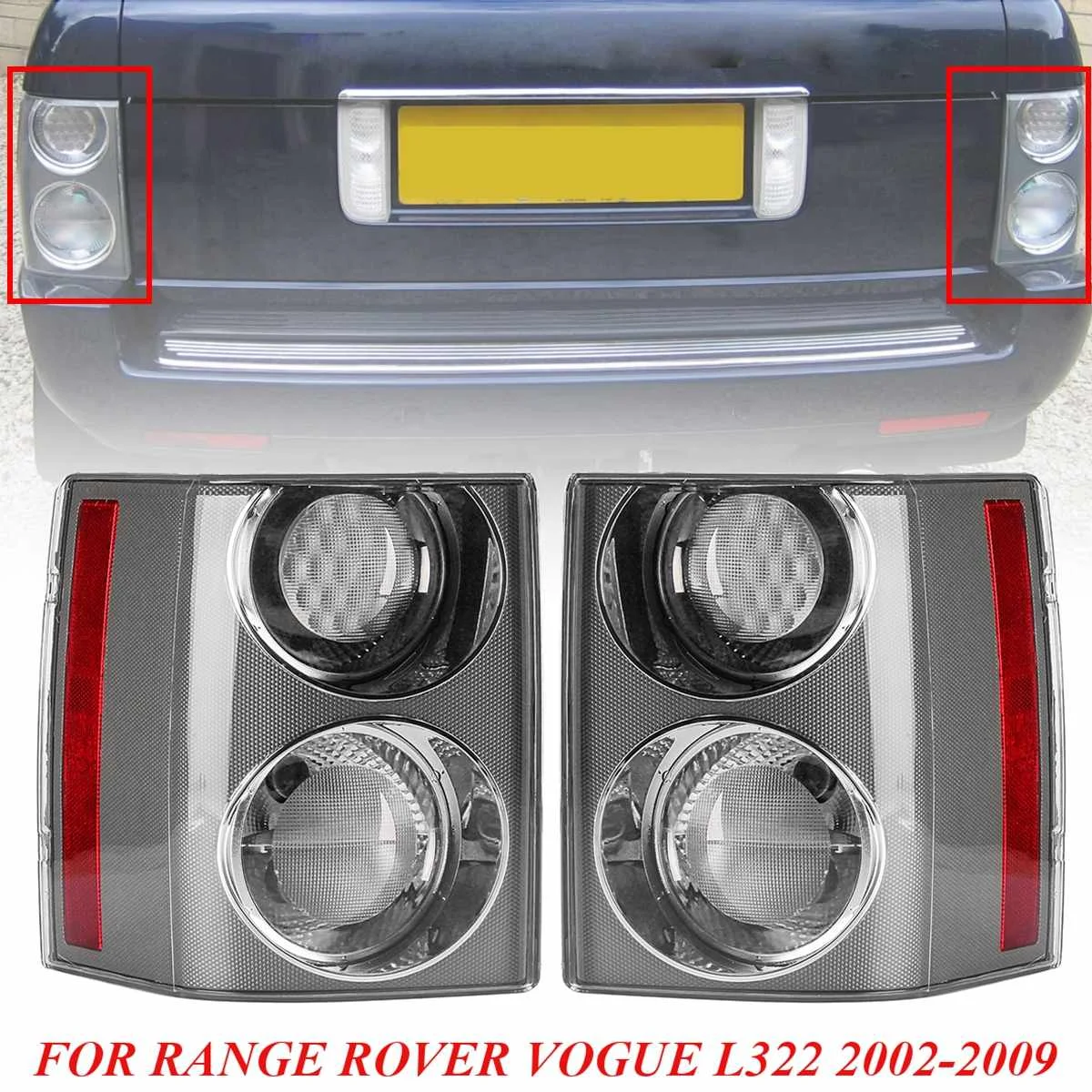 Хвост светильник для Land Rover RANGE ROVER VOGUE L322 2002 2003 2004 2005 2006 2007 2008 2009 хвост светильник задней противотуманной фары Drl заднего хода