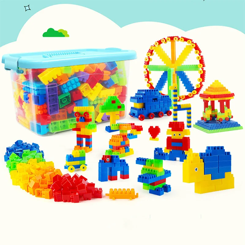 

Children Big Blocks Toy Legoing Bricks with Containing Box Beautiful Brain Develope Gift Legoed Compatible Health 100 200 400pc