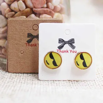 

Mulit size DIY handmade jewelry package card cute stud/drop Thank you earring package & display card 100pcs 3*3cm earring card