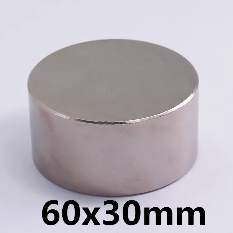 

1pcs Neodymium magnet 60x30mm rare earth super strong powerful round permanent magnets for crafts 60*30mm