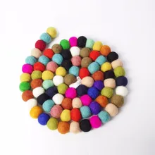 60 шт. черный, белый цвет серый и синий 16FT Непала шар шерсть гирлянда Детские Рождественские шерсти Pom чувствовал гирлянды вечерние Декор