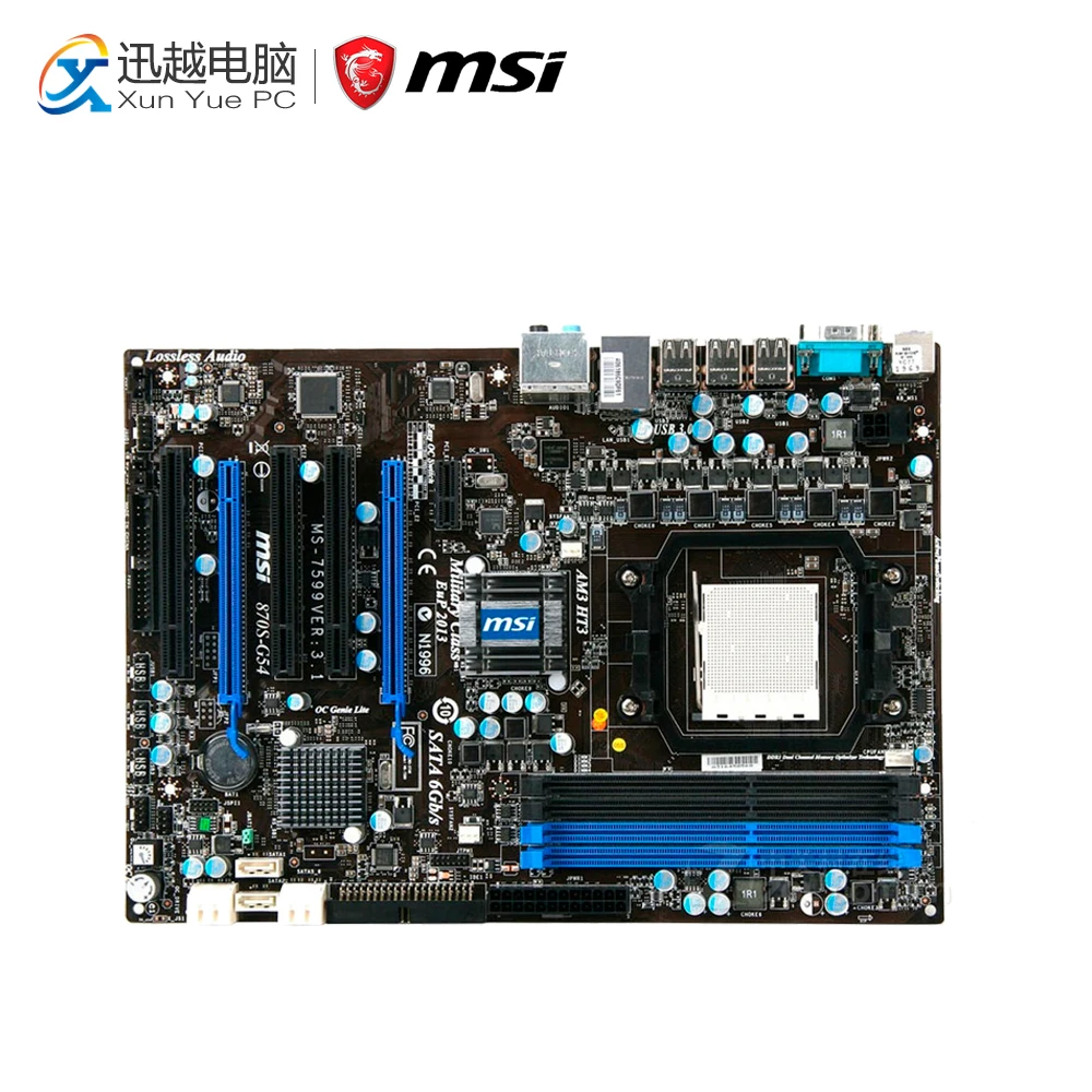 

MSI 870S-G54-H Desktop Motherboard 870 Socket AM3 DDR3 16G SATA3 USB2.0 ATX