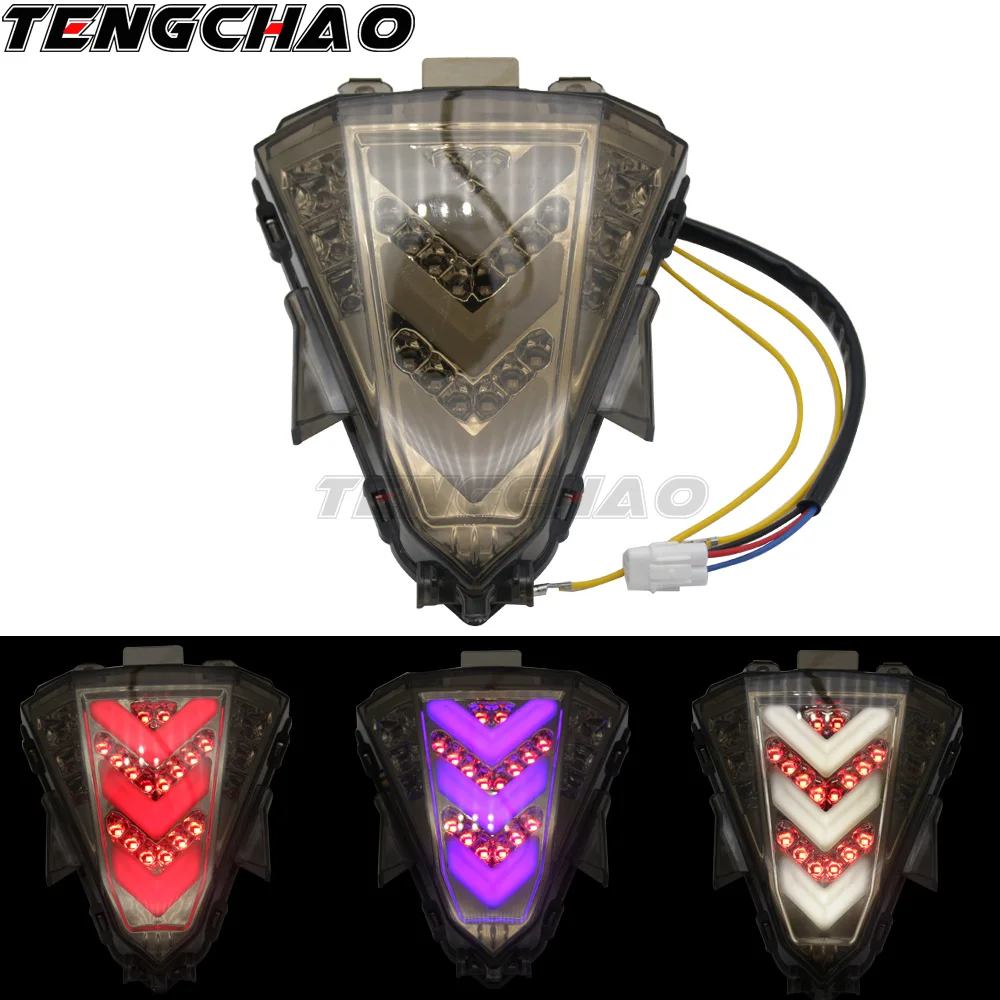 Motorcycle taillights LED lights colorful brake lights turn signal flash For Yamaha R15 R 15 2013 parking lights