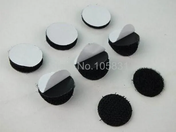 

100pairs Nylon Viscose magnetic snap button strength double back glue Adhesive Fastener Tape round shape magic tape
