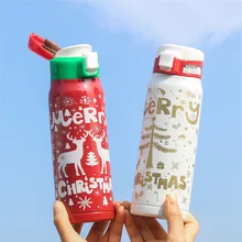 HSU термос, Спортивная бутылка для воды, Рождественская вакуумная колба из нержавеющей стали, бутылка для воды, кофейная кружка для путешествий, чашка