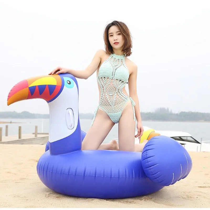 

200*150cm Giant Inflatable Toucan pool float Ride-On Water Toy Air Lounger Mattress Floating Swimming Pool seat float water pool