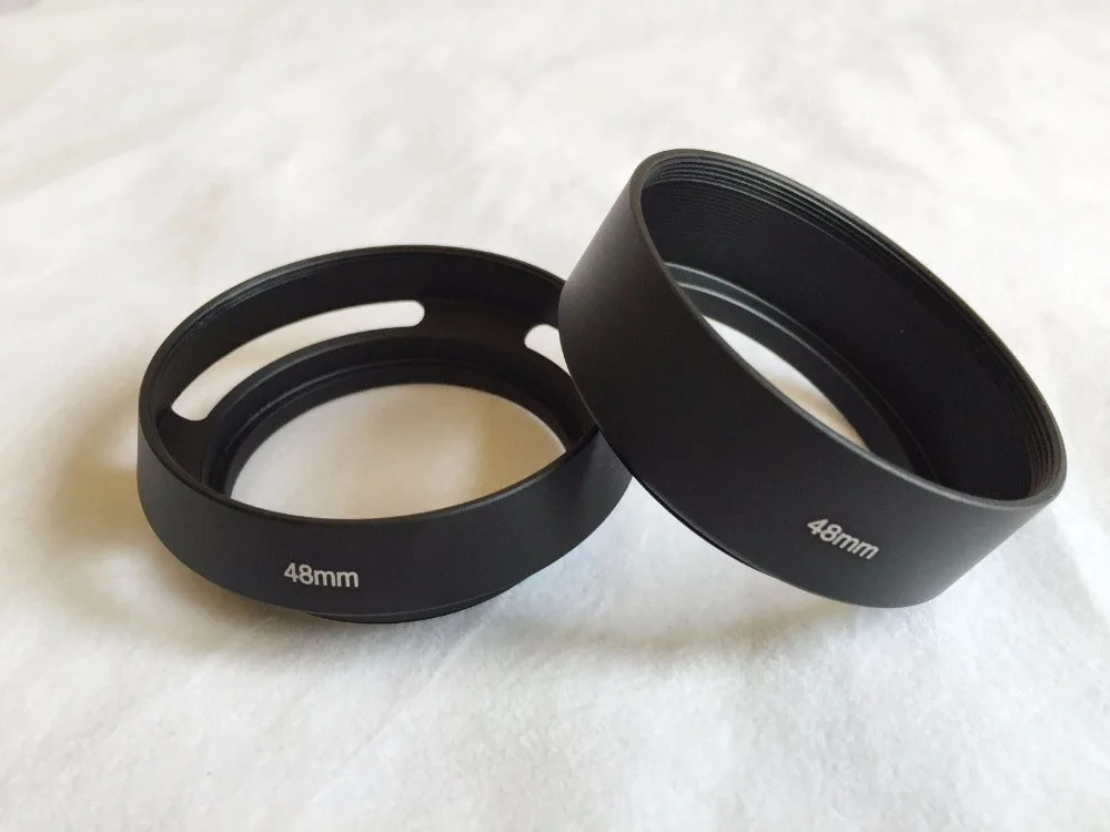 QL17 GIII Diffusion parasoleil 48mm Noir Style B pour cam/éra Objectif Canon QL17 G3 vhbw m/étal Pare-Soleil