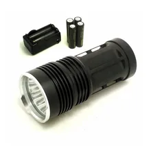 SKY RAY 3/4/5/6/7/8/9/10/11 T6 XM-L T6 4000-20000 Lumens 3-Mode LED Flashlight Torch Lamp Light Black/Gold + 4xBattery + Charger