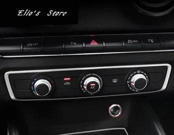 

Car Styling Accessories 1PCS Stainless Steel Interior Air Condition Adjustment Frame Cover Trim For Audi A3 8V 2012-2018