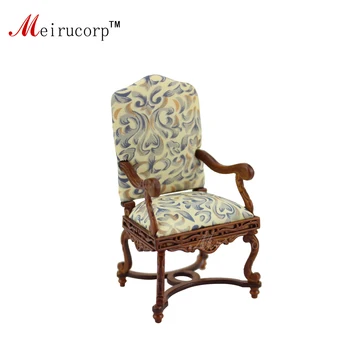 

Dollhouse 1:12 scale Miniature furniture High-quality carving Armchair