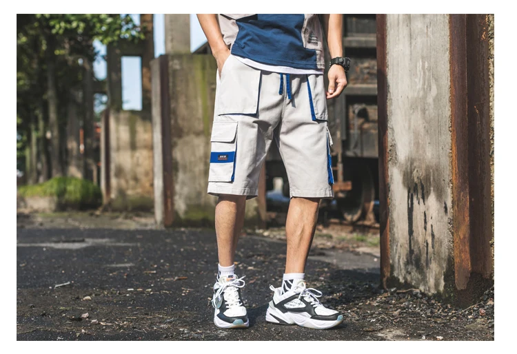 Мужские шорты спортивные хип хоп Уличная летняя хлопковая мужские бермуды M-3XL повседневные с карманом карго дизайнерские шорты