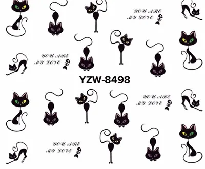 Lovely Cute Cat Nail Stickers Lovely Cute Cat Nail Stickers
