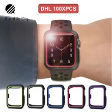 100 шт. DHL универсальный чехол для Apple Watch, версии Тонкий защитный силиконовый чехол для наручных часов iwatch, 42 мм, версия 2 серии 3 S1 38 мм