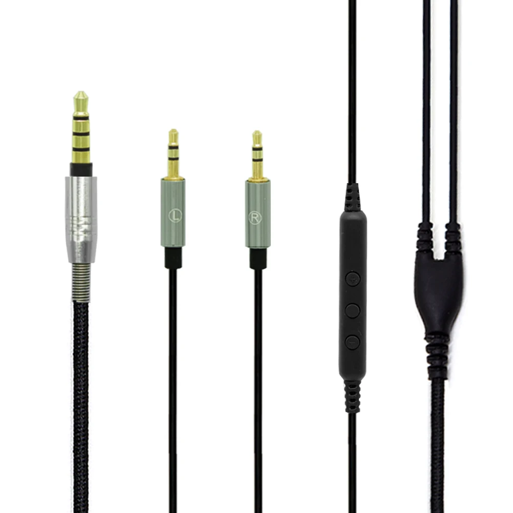 Высококачественный Сменный кабель для наушников 1,4 м с 3,5 на два 2,5, подходит для Xiaomi, гарнитура/Sol, наушники с микрофоном