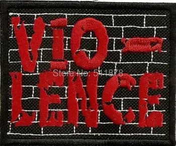 

VIO-LENCE EMBROIDER PATCH THRASH FORBIDDEN AGRESSOR DEAF Metal Negro Music Band IRON On Woven Patch APPLIQUE Rock Punk Badge