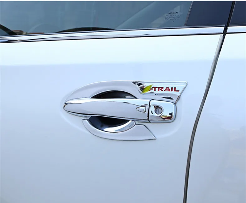 Для Nissan X-trail X trail T32- автомобильный Стайлинг крышка внутренней дверной ручки дверная чаша рамка отделка Наклейка Защитные блестки