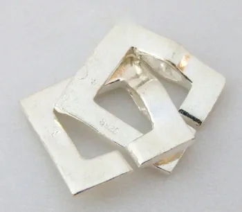 

free P&P Diy quality 925 pure silver square buckle pearl necklace clasp bracelet clasp 14mm