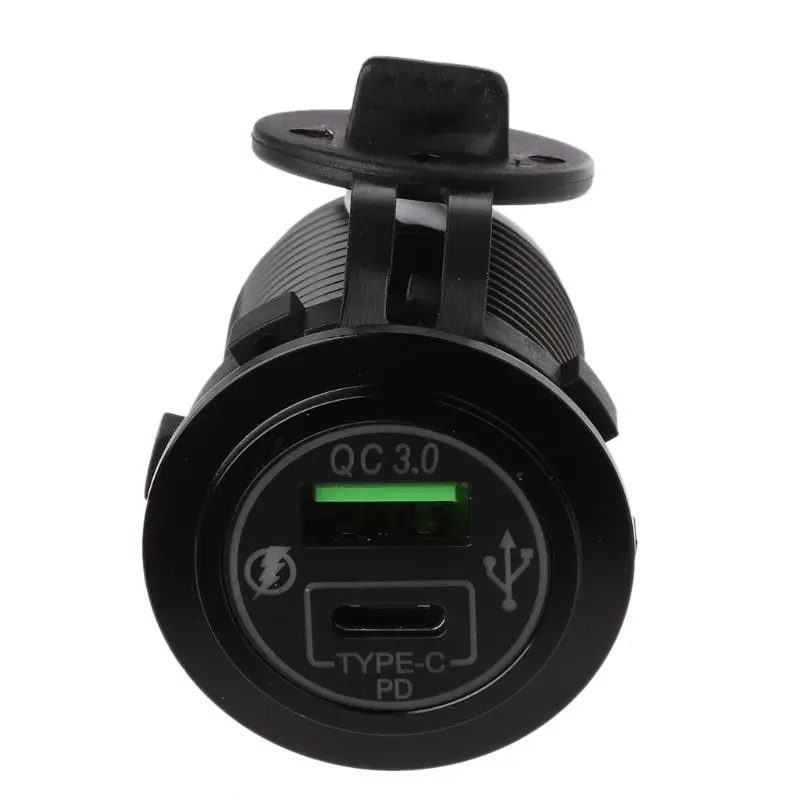 

Aluminum 18W Quick Charge QC3.0 USB Type C PD Car Fast Charger Power Adapter for Samsung Xiaomi Huawei Mobile Phone Tablet