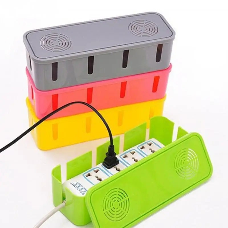 

Household Practical Power Cord Socket Case Cable Manager Organizer Heat Release Hole Dustproof Safety Tidy Storage Box #0122