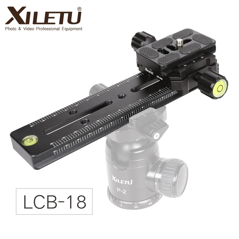 XILETU LCB-18B المسار دوللي المتزلج التركيز التركيز المتزلج السكك الحديدية و المشبك و QR لوحة تلبية أركا السويسرية ل DSLR كاميرا كانون
