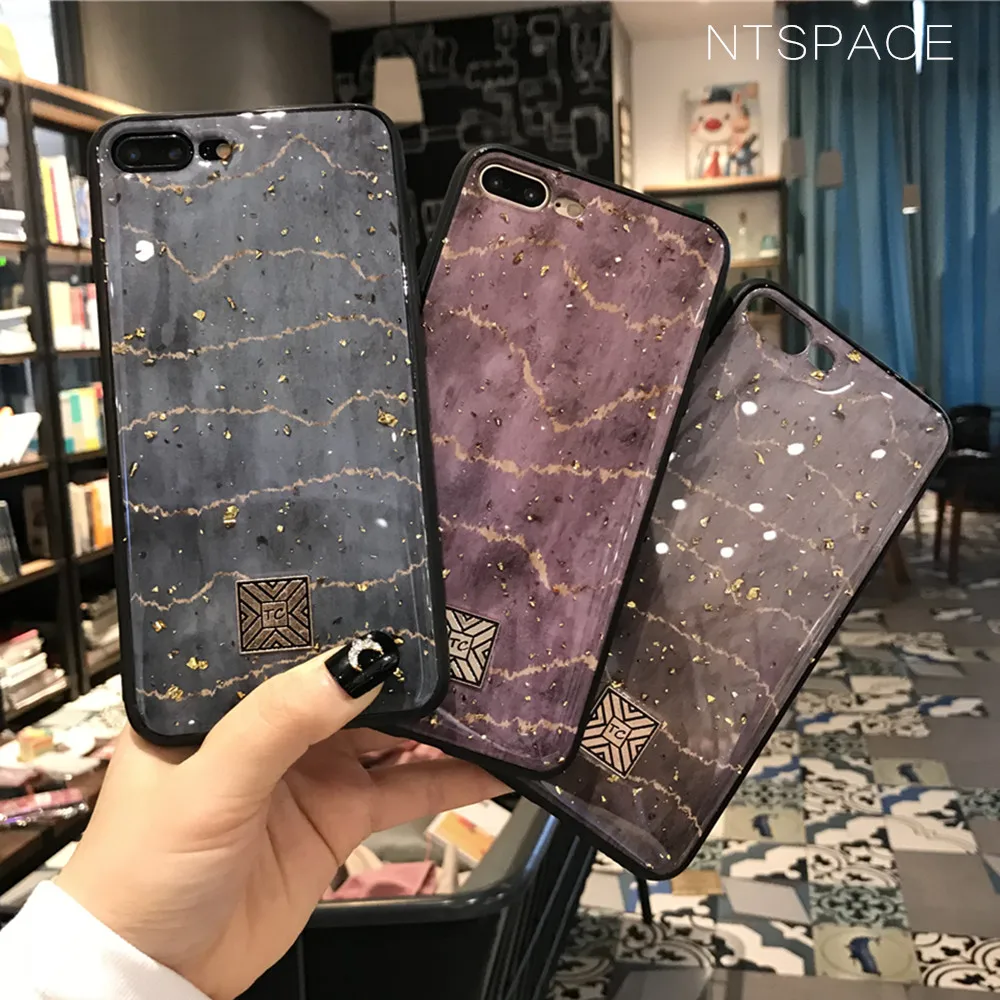 Блестящий чехол с золотой фольгой для iPhone 7 8 6 6s Plus SE мягкий силиконовый из ТПУ 12 mini