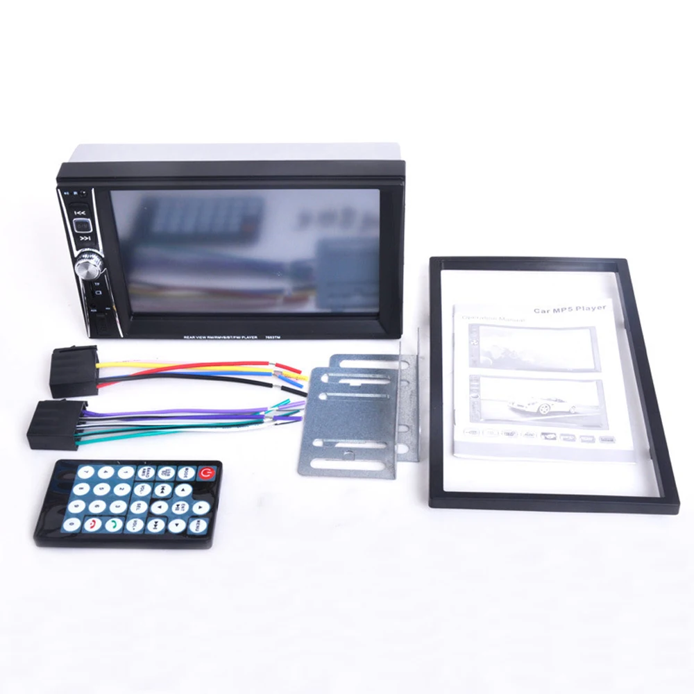 7653tm 6.6 ''дюймовый автомобиль Радио MP3/MP4/MP5 плеер Bluetooth стерео fm dvr в рулевое