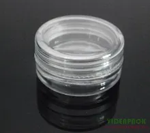 1000 pcs lot clear 3g 3ml plastic cream jar for loose powder cream cosmetic container