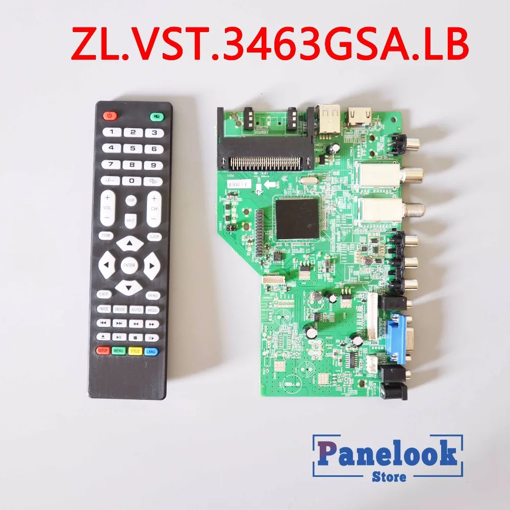 

New ZL.VST.3463GSA.LB Universal Digital Driver Board Supports DVB-T2 DVB-S2 DVB-C with CI Card and 7 Key Line