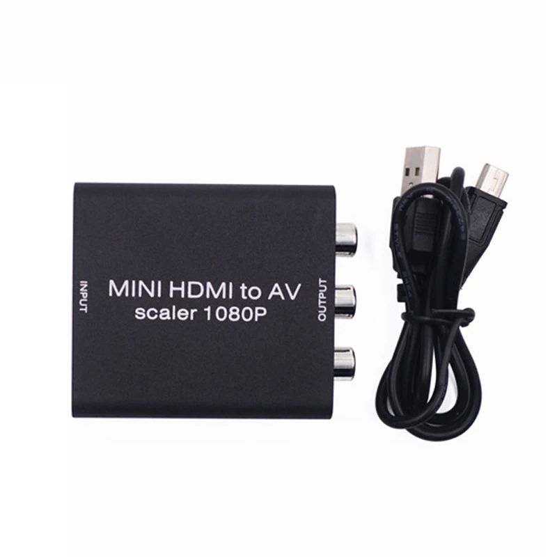  Mini Hdmi a Av Hd Audio Video Convertitore Hdmi Al Convertitore Av Audio Sync