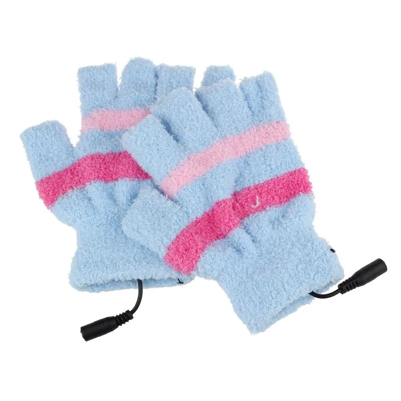 Hot Winter Glove USB Heating Winter Hand Warm Gloves Heated Fingerless Warmer Mitten Winter Warm Accessories#15