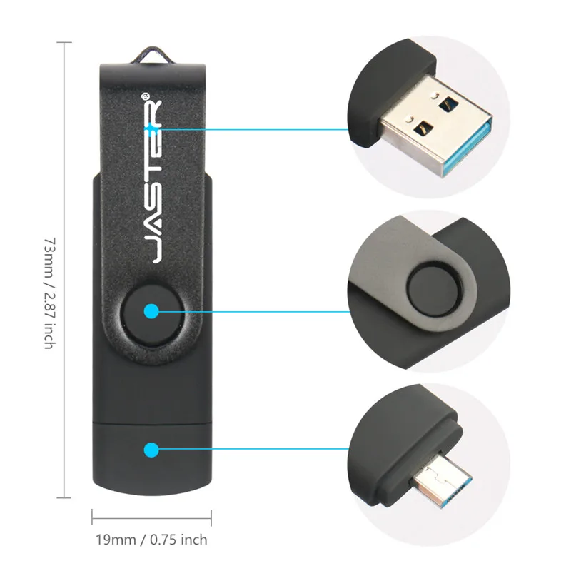 JASTER USB 3,0 логотип клиента OTG Usb флеш-накопитель 4 ГБ 8 ГБ 16 ГБ 32 ГБ 64 ГБ флеш-накопитель для Android Mobile Micro