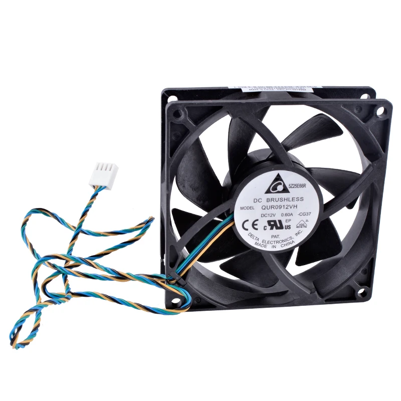 QUR0912VH 9 см 92X92X25mm 12V 0.60A 4 линии ШИМ большой объем воздуха компьютер вентилятор