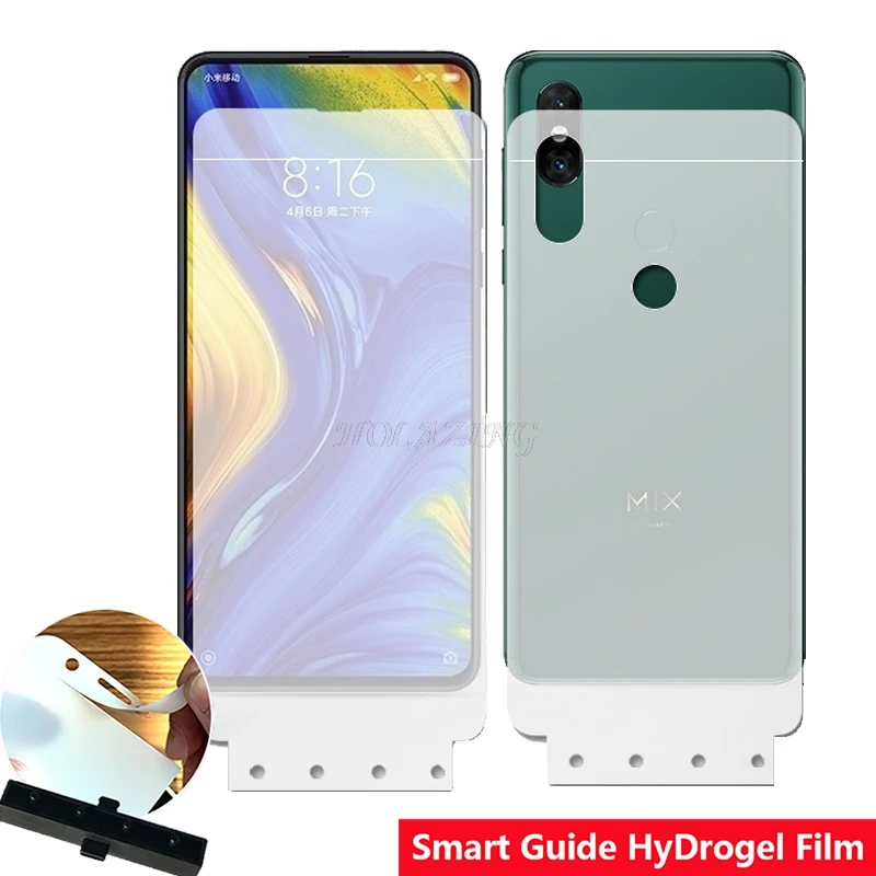 

Smart Guide Tool Soft AUTO Fixed Hydrogel Film Full Cover Screen Protector for Xiaomi Mi Mix 3 6.39" Optional Front & Back