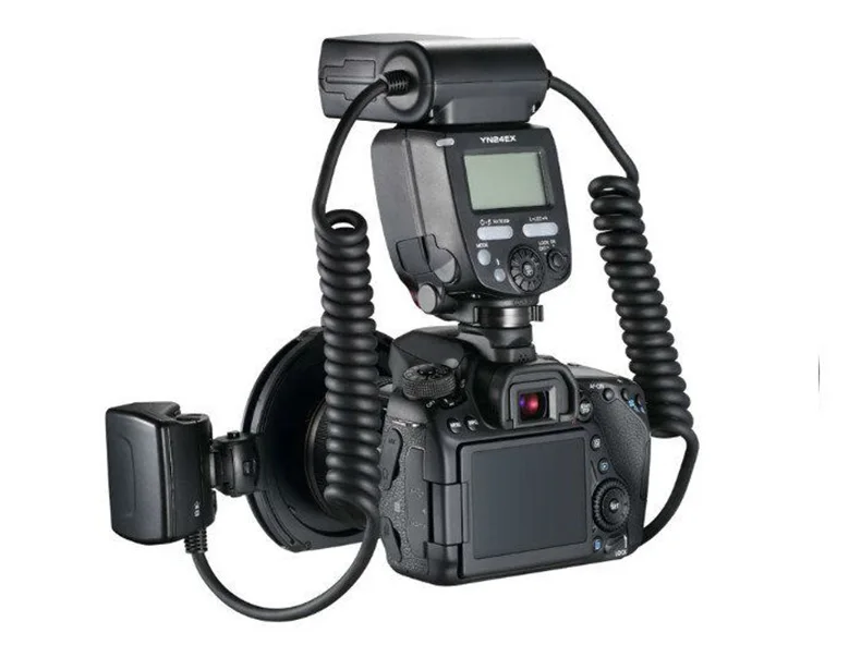 Yongnuo YN24EX YN-24EX E ttl Твин Lite Макросъемка Speedlite для камер Canon с двойной 2 шт головкой+ 4 шт переходных кольца
