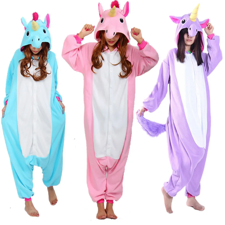 2017 new arrival kengurumi unicorn animal pajamas onesies for adults