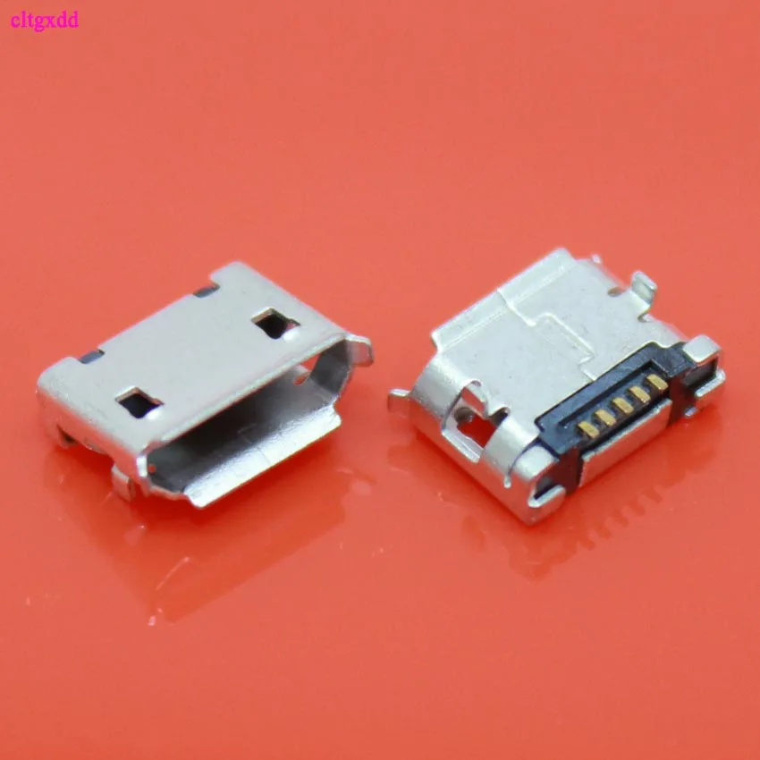 

20pcs micro USB mini connector 5pin 6.4mm short needle 5P DIP2 Data port Charging port mini usb connector for Mobile end plug
