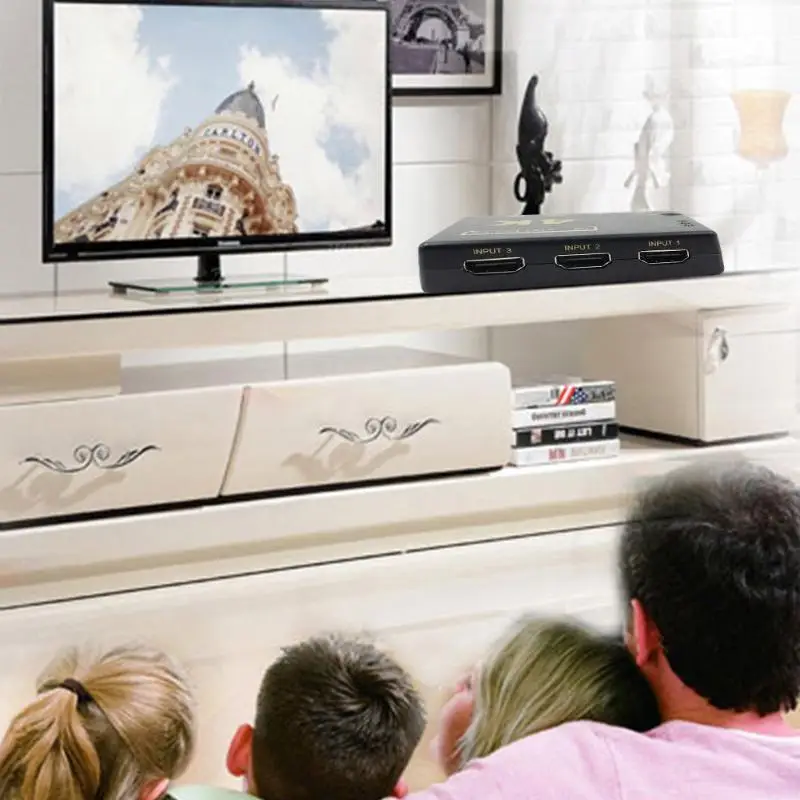 Со сверхвысоким разрешением Ultra HD, 4 K, 2 K HDMI переключатель 3x1 Дисплей Селектор с пультом дистанционного управления для Xbox/PS3/PS4/PC/ТВ