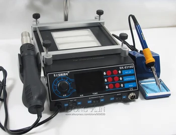 

soldering station digital display Heat Gun+Electric iron+Preheat SAIKE 8310D 220v & 110v
