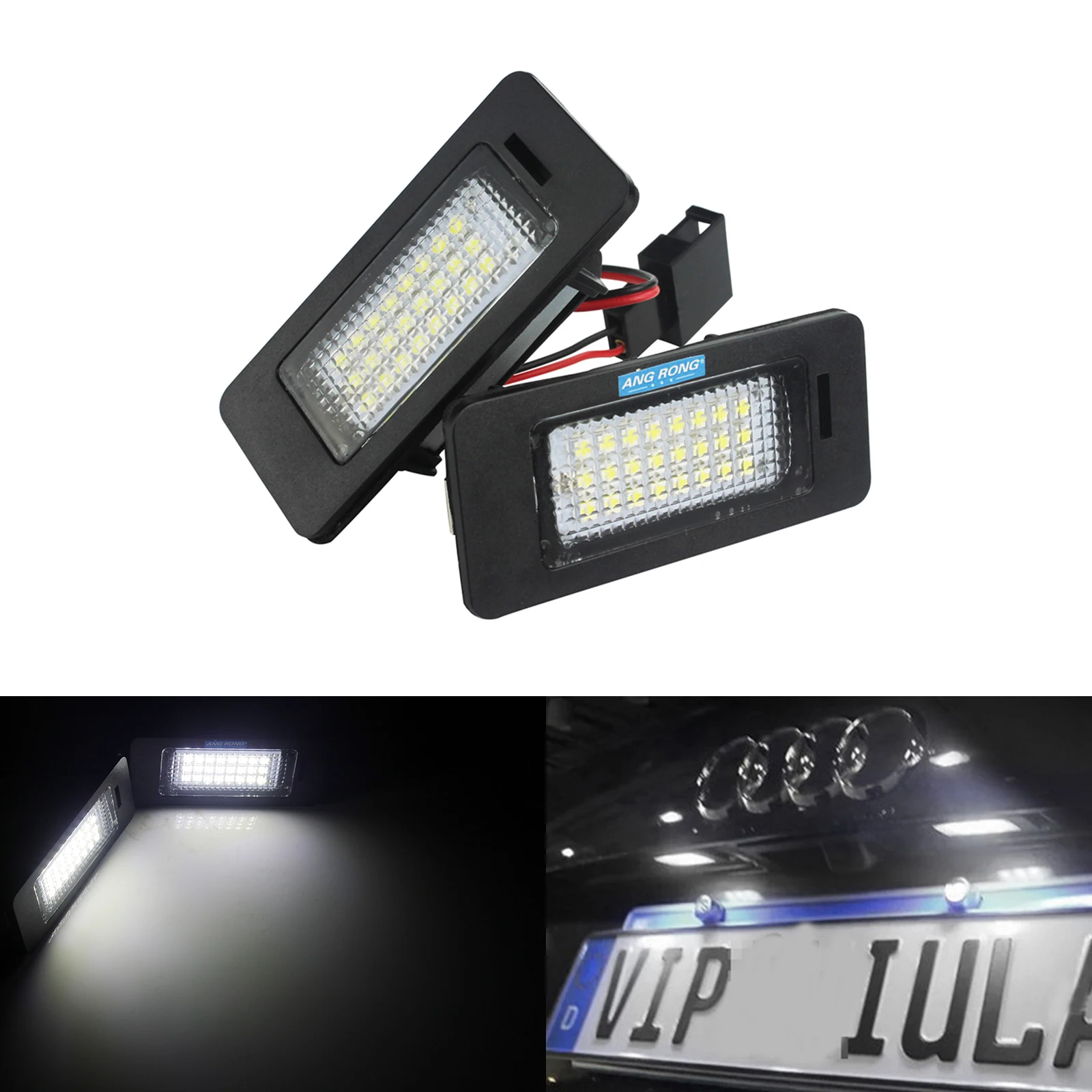 ANGRONG 2x светодиодный 24 SMD номерной знак светильник фонарные лампочки нет ошибок