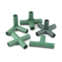 2pcs 16mm Plastic Gardening Pillar Connectors Vegetable Garden Climbing Plants Bracket Awning Pipe Pole Connecting Joints