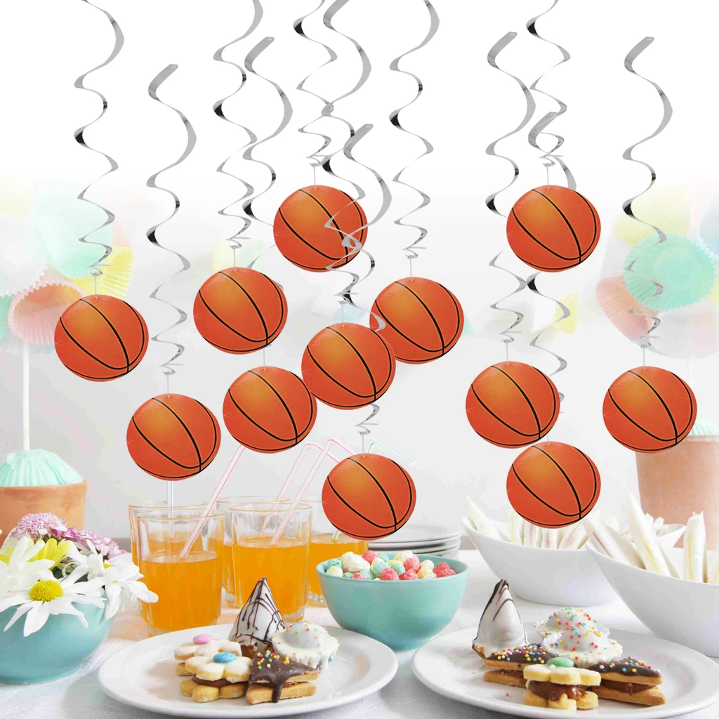 12pcs Basketball Hanging Swirls School Sport Party Celebration Decoration Holiday DIY Party Supplies 12pcs Basketball Hanging Swirls School Sport Party Celebration Decoration Holiday DIY Party Supplies