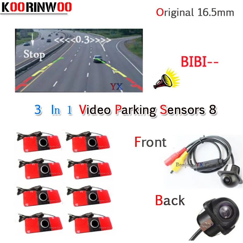 Koorinwoo Dual Core CPU Car Parking Sensor 8 Reversing Radar Video System Car Rear view Camera Automobiles Safe Jalousie Oversee Koorinwoo Dual Core CPU Car Parking Sensor 8 Reversing Radar Video System Car Rear view Camera Automobiles Safe Jalousie Oversee