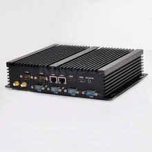 2016 Latest 6 Com RS232 Fanless Mini Industrial PC Intel i3 4010U Dual Core Barebone 8GB RAM Desktop Computer Win 10 Dual LAN