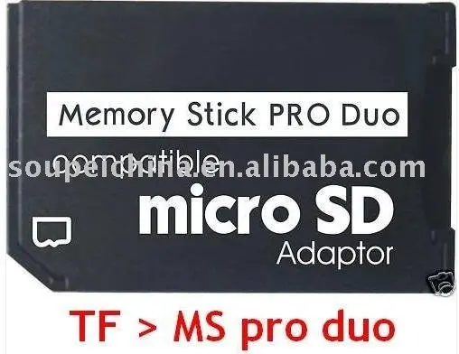 Адаптер преобразователь микро SD TF для карт памяти MS Pro Duo PSP поддержка 4 ГБ 8 16 32 64