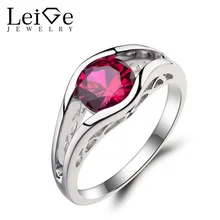 Leige Jewelry Solitaire Ring Lab Ruby Ring Wedding Ring Red Gemstone font b July b font